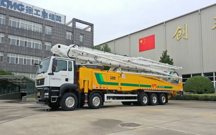 bauma CHINA丨杰出持续 全球五桥最大全律例304am永利集团75米泵车首台下线